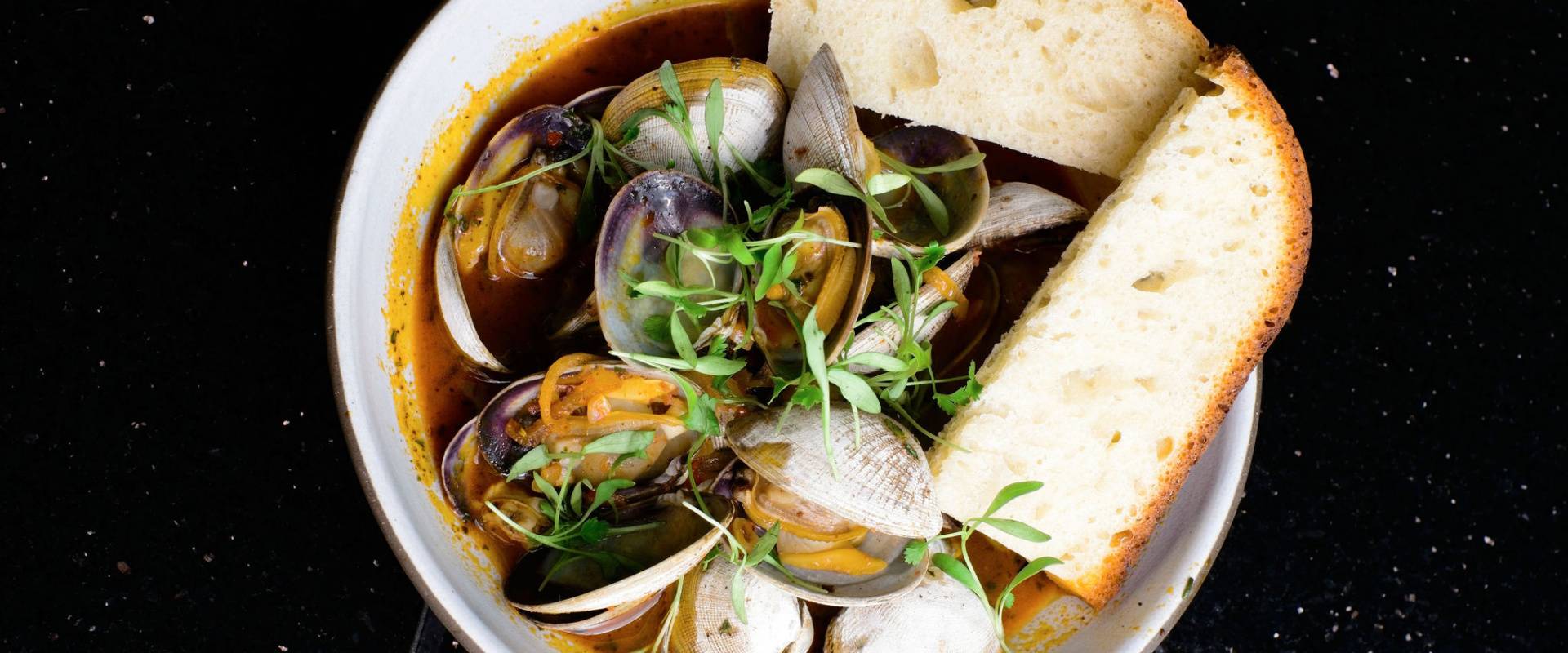 Steamed Manila Clams at Red Cork Bistro in Mukilteo